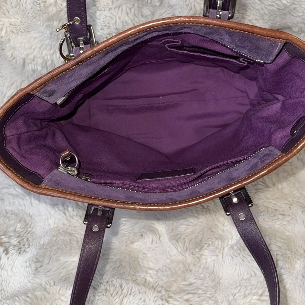 COACH PURPLE SUEDE BAG - Picture 14 of 16